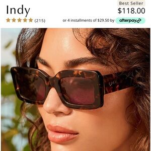 NWT Diff Eyewear Tortoise Shell Square Sunglasses